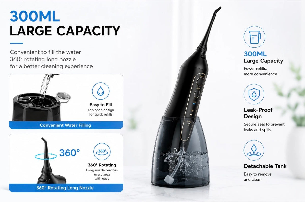 Fairywill Cordless Water Flosser – Portable Oral Irrigator
