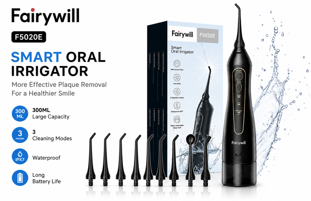 Fairywill Cordless Water Flosser – Portable Oral Irrigator
