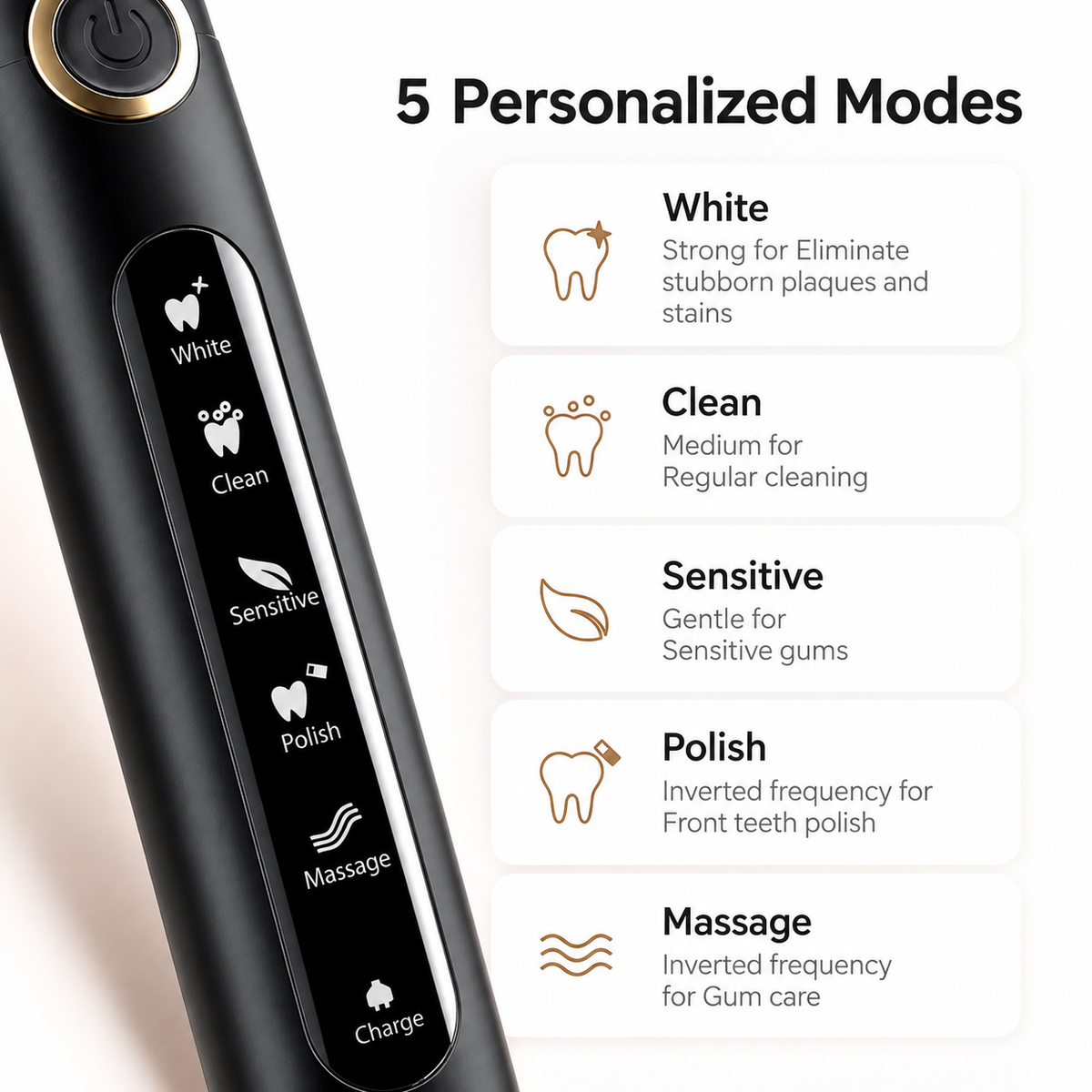 Fairywill Sonic Electric Toothbrush with Replacement Heads